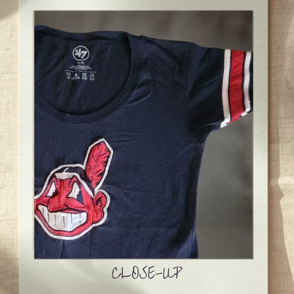 Cleveland Indians ’47 Brand Tee XL Navy | Chief Wahoo - Picture 7 of 8